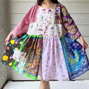 USA Map | Handmade Bandana Dress SKU 04307 Patchwork&Scrunchie
